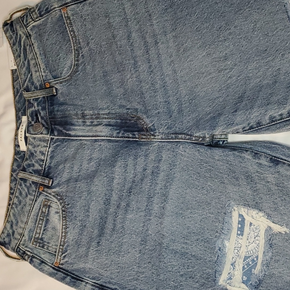 Pacsun bandana patch mom jeans - Picture 4 of 11